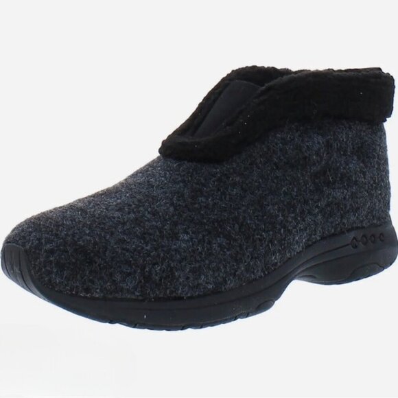 Easy Spirit Treepose Faux Fur Slip-On Booties in Dark Gray – NIB – Size 9 M - Picture 1 of 5